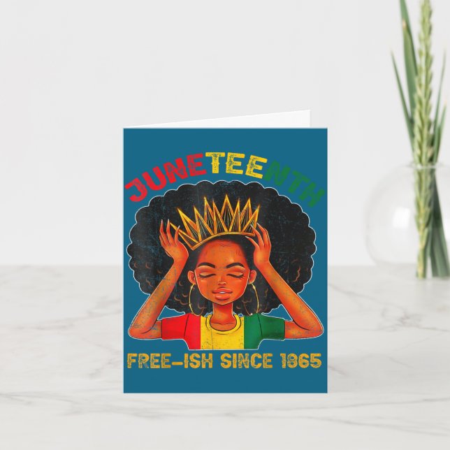Tarjeta Orgullo negro Juneteenth libre-ish desde 1865 (Anverso)