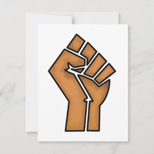 Tarjeta orgullo negro puño unidad historia unidad Africano
