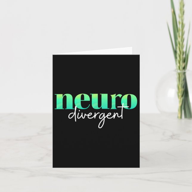 Tarjeta Orgullo Neurodivergente De Autismo Adhd Y Asd Cons (Anverso)