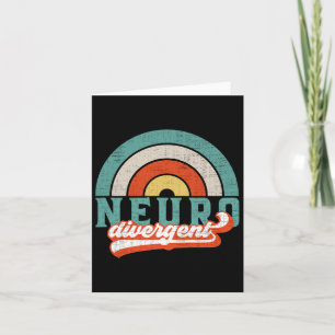 Tarjeta Orgullo Neurodivergente De Autismo Adhd Y Asd Cons