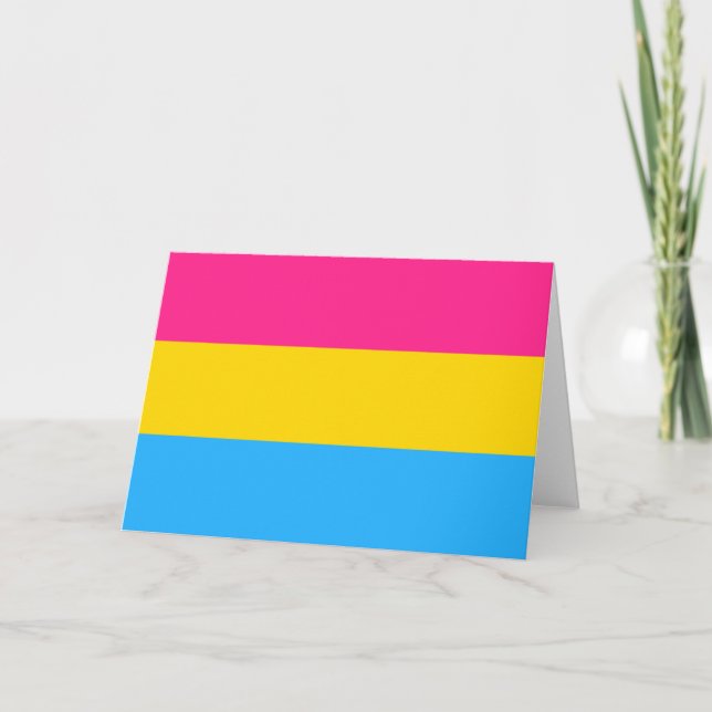Tarjeta Orgullo Pansexual (Bandera Pan) (Anverso)