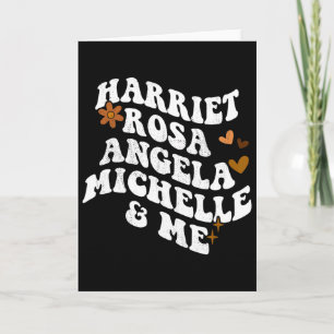 Tarjeta Orgullo Retro Groovy Melanina Harriet Rosa Angela