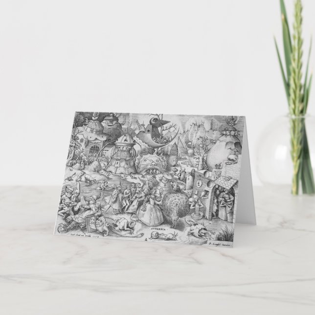 Tarjeta Orgullo (Superbia), los siete pecados mortales (Anverso)