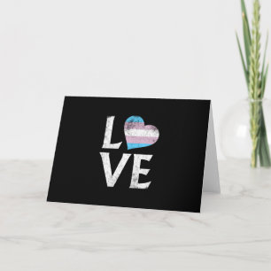 Tarjeta Orgullo transgénero amor apilado