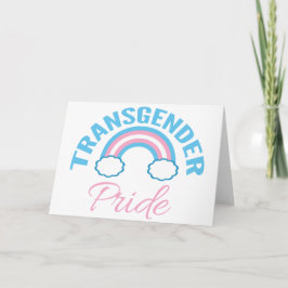 Tarjeta Orgullo transgénero Hermosa Bandera Arcoiris