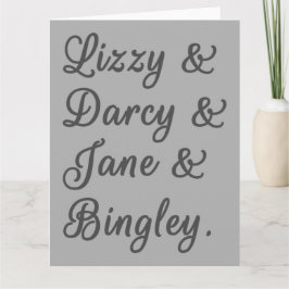 Tarjeta Orgullo y prejuicio Parejas I