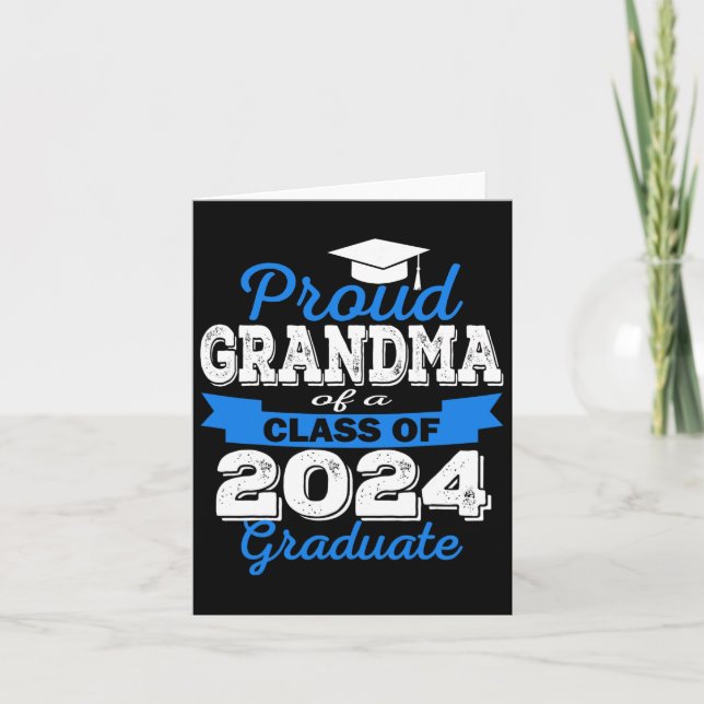 Tarjeta Orgullosa Abuela De 2024 Graduada Impresionante Co (Anverso)