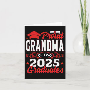 Tarjeta Orgullosa Abuela De Dos Graduados De 2025 Madre Cl