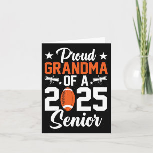 Tarjeta Orgullosa Abuela De Un Graduado De Fútbol Senior 2