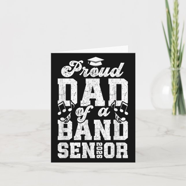 Tarjeta Orgullosa Banda Senior Dad 2026 (Anverso)