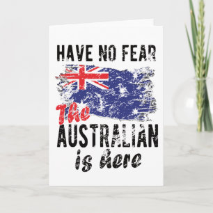 Tarjeta Orgullosa bandera australiana de Australia remonta
