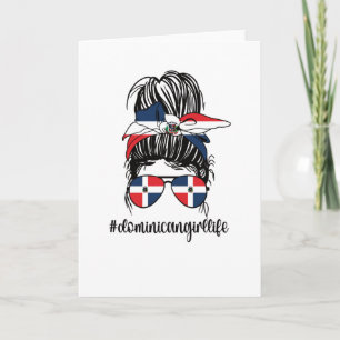 Tarjeta Orgullosa bandera de República Dominicana Chica