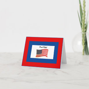 Tarjeta Orgullosa bandera estadounidense patriota, Día de