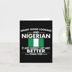 Tarjeta Orgullosa Bandera Nigeriana El Patrimonio Nigerian