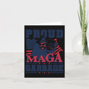 Tarjeta Orgullosa Basura Vota Trump 2024 partidario de Tru