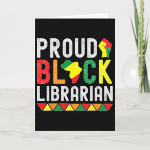Tarjeta Orgullosa bibliotecaria negra Mes de la historia n
