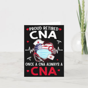 Tarjeta Orgullosa CNA Jubilada Una Enfermera Una Enfermera