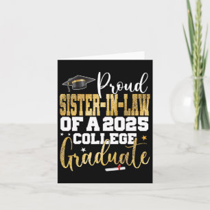 Tarjeta Orgullosa cuñada Graduati College Graduati 2025