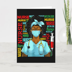 Tarjeta Orgullosa Enfermera Negra Mujeres Historia Afro Af