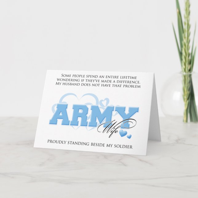 Tarjeta Orgullosa esposa del EJÉRCITO (Anverso)