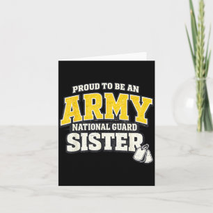 Tarjeta Orgullosa familia militar hermana de la Guardia Na