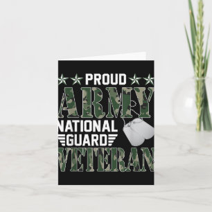 Tarjeta Orgullosa familia militar veterano de la Guardia N