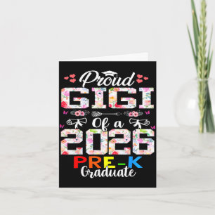 Tarjeta Orgullosa gigi de graduada de prekín de 2026 día d