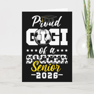 Tarjeta Orgullosa Gigi de una senior de fútbol Regalo de g