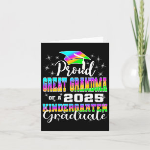 Tarjeta Orgullosa Gran Abuela Del Graduado De Jardín De Ni
