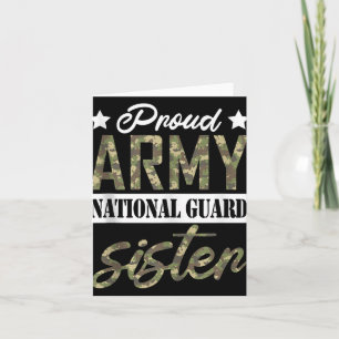 Tarjeta Orgullosa Hermana de la Guardia Nacional del Ejérc
