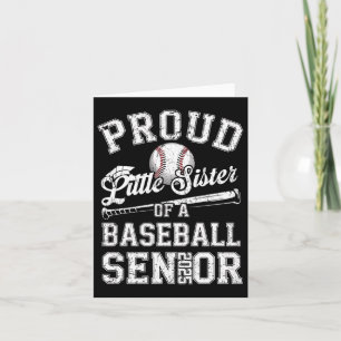 Tarjeta Orgullosa Hermana De Un Grado Superior De Béisbol