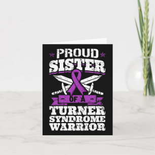 Tarjeta Orgullosa Hermana De Un Guerrero Del Síndrome De T