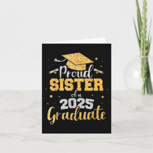 Tarjeta Orgullosa Hermana De Una Graduación De Hermana Gra