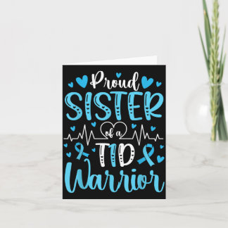 Tarjeta Orgullosa hermana guerrera de la diabetes T1d Diab