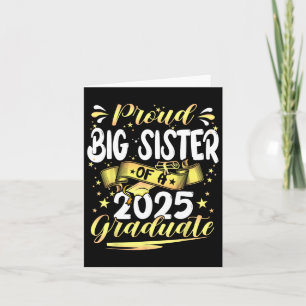 Tarjeta Orgullosa Hermana Mayor Cl Graduada de 2025 Senior
