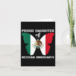 Tarjeta Orgullosa Hija De Inmigrantes Mexicanos Latino Ant