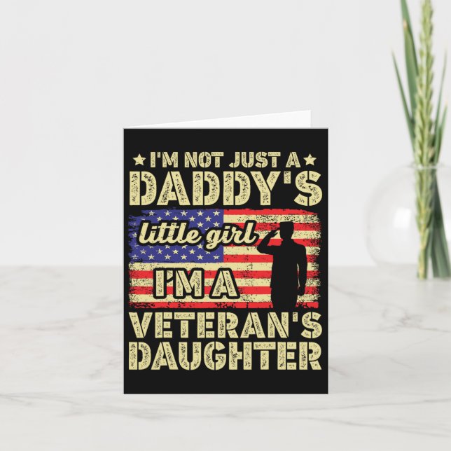 Tarjeta Orgullosa Hija De Un Veterano (Anverso)