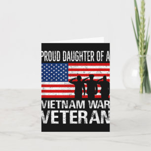 Tarjeta Orgullosa Hija De Un Veterano De La Guerra De Viet