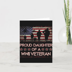 Tarjeta Orgullosa Hija De Un Veterano De La Segunda Guerra