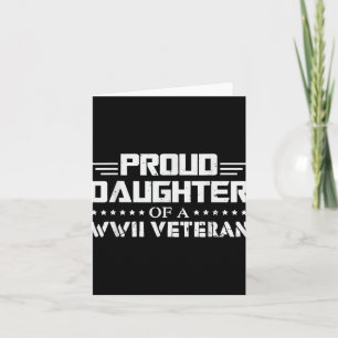 Tarjeta Orgullosa Hija De Un Veterano De La Segunda Guerra