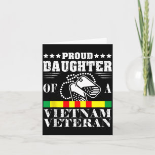 Tarjeta Orgullosa hija de un veterano de Vietnam día de lo