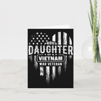 Tarjeta Orgullosa hija veterano de Vietnam Día de los Vete