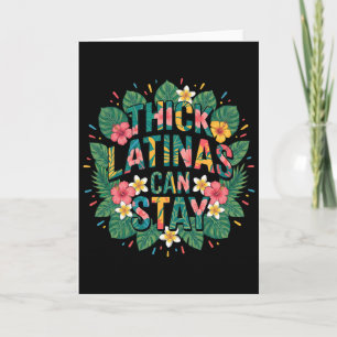 Tarjeta Orgullosa Latina Gorda Puede Quedar Cuerpo