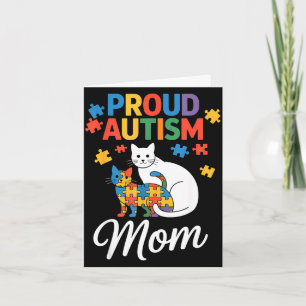 Tarjeta Orgullosa madre autista concienciando sobre el aut