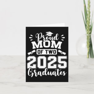 Tarjeta Orgullosa Madre De Dos Graduados De 2025