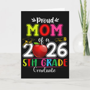 Tarjeta Orgullosa Madre de Graduado de 5to Grado 2026 Día 