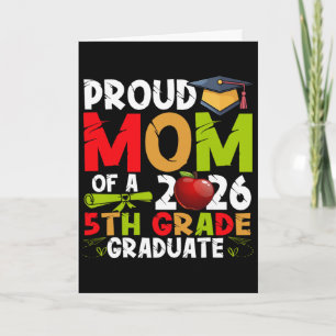 Tarjeta Orgullosa Madre de Graduado de 5to Grado 2026 Día 