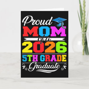 Tarjeta Orgullosa Madre de Graduado de 5to Grado 2026 Día