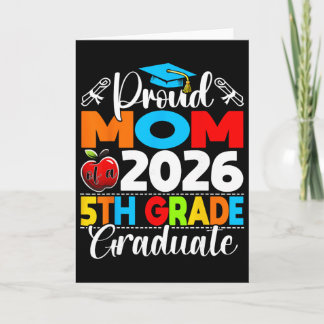Tarjeta Orgullosa Madre De Graduado De 5to Grado 2026 Día 