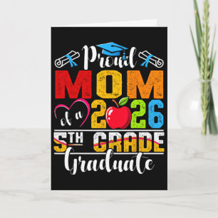 Tarjeta Orgullosa Madre de Graduado de 5to Grado 2026 Día 